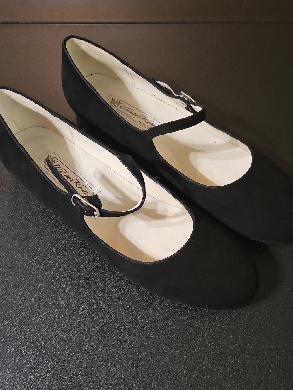 Werner Kern Ballroom Dance Women's Black Mary Jane Flats Size 9.5 to 10